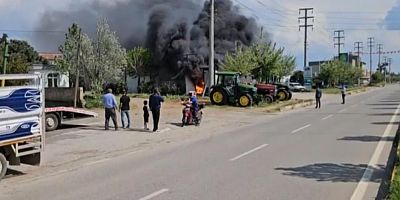 Konteynerde çıkan yangın paniğe neden oldu