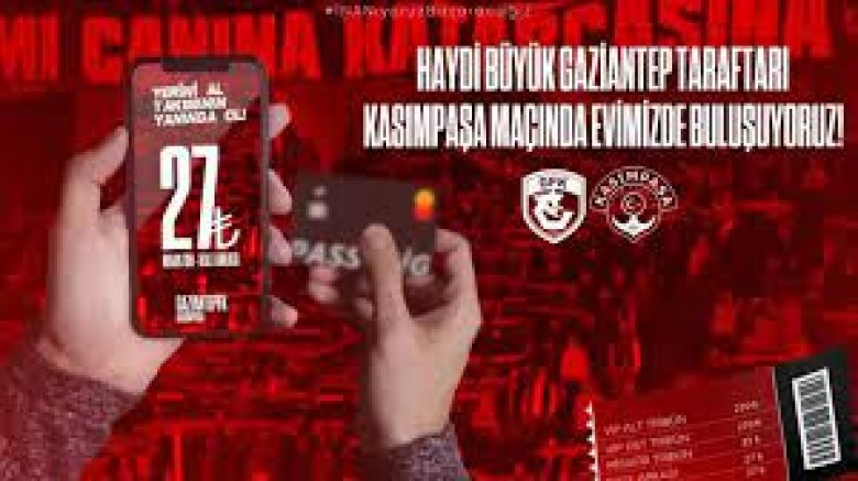 Gaziantep Futbol Kulübü Kasımpaşa maçı biletlerini satışa sundu