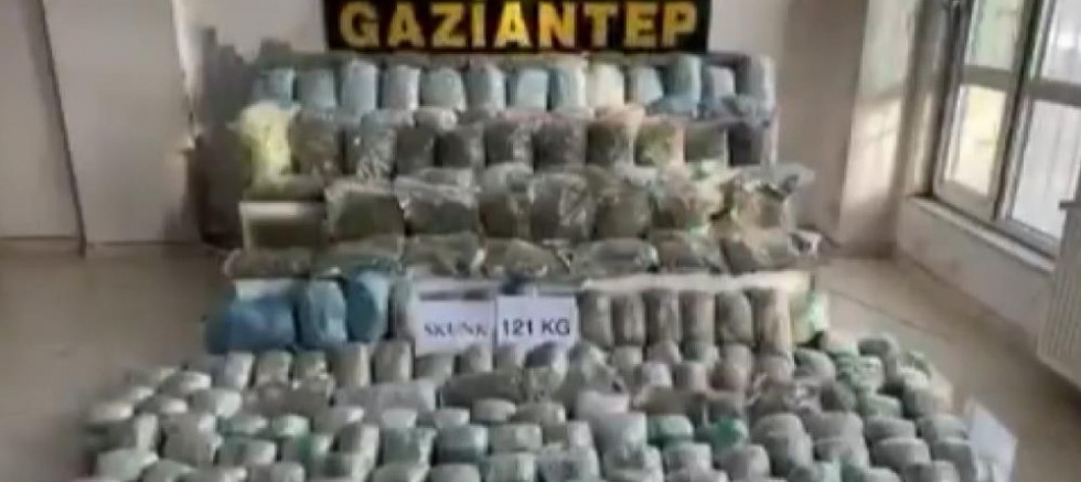 Gaziantep'te 121 kilo skunk ele geçirildi: 1 şahıs tutuklandı