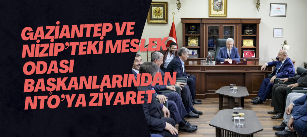 GAZİANTEP VE NİZİP’TEKİ MESLEK ODASI BAŞKANLARINDAN NTO’YA ZİYARET