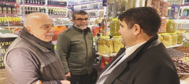 HÜDA PAR Gaziantep İl Başkanı Göçer, Almacı Pazarı esnafını ziyaret etti