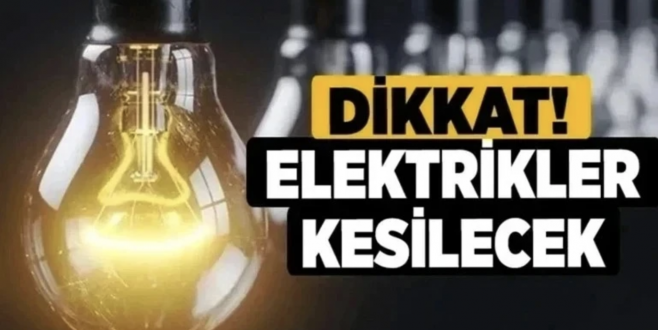 17 Mart 2026 Gaziantep'te Elektrikler Kesilecek