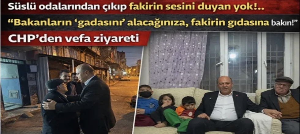 CHP’den vefa ziyareti! Tek odada 7 kişilik sessiz çığlık!