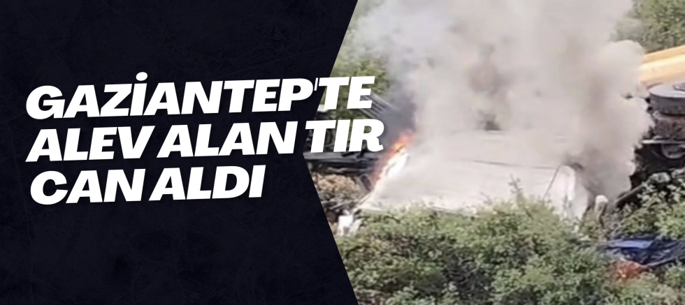 Gaziantep'te alev alan tır can aldı