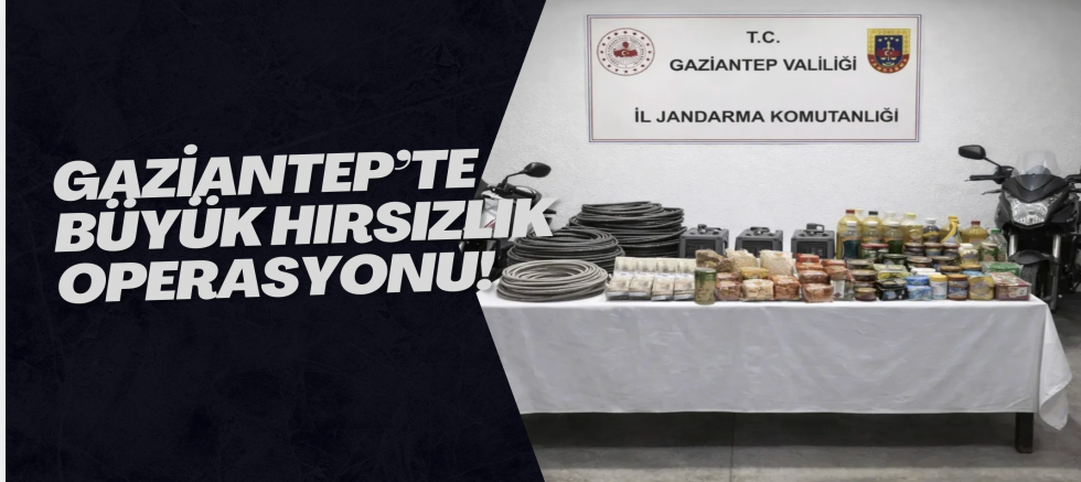 Gaziantep’te büyük hırsızlık operasyonu!