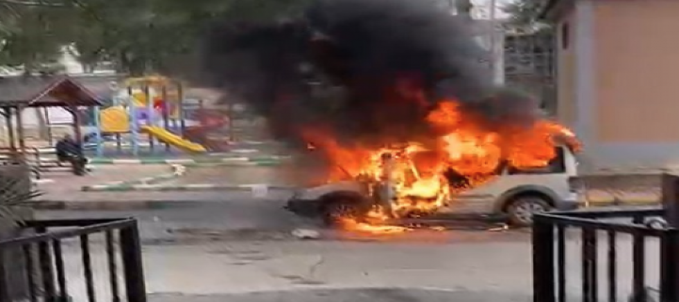 Gaziantep’te Korku Dolu Anlar: Ticari Araç Alev Topuna Döndü