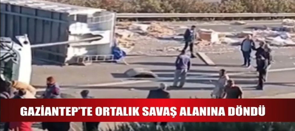 Gaziantep’te Otoyol Kilitlendi!