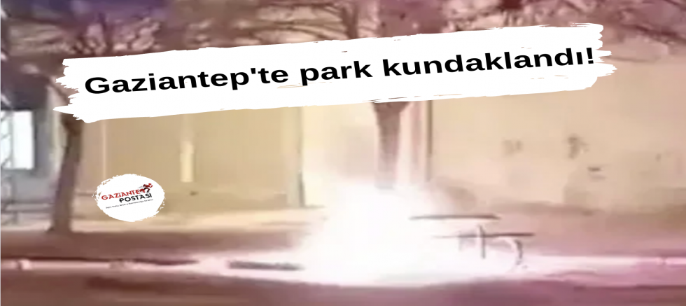 Gaziantep'te park kundaklandı!