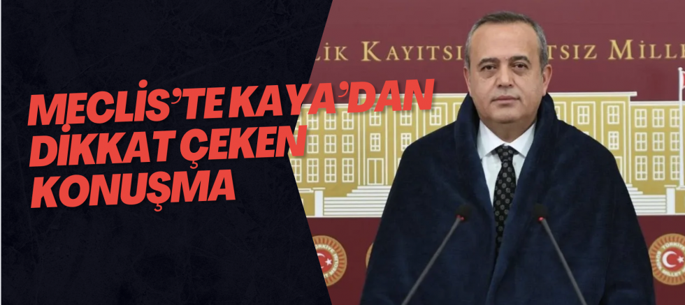 Meclis’te Kaya’dan dikkat çeken konuşma