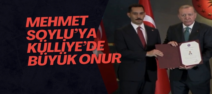 Mehmet Soylu’ya Külliye’de büyük onurMehmet Soylu’ya Külliye’de büyük onur