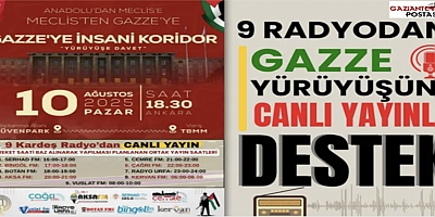 9 radyodan Gazze yürüyüşüne canlı yayınla destek