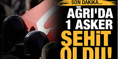 Ağrı'da 1 asker şehit oldu!