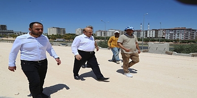 Belediye Başkanı Sarı köprü çalışmasını inceledi