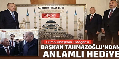Cumhurbaşkanı Erdoğan’a Başkan Tahmazoğlu’ndan Anlamlı Hediye