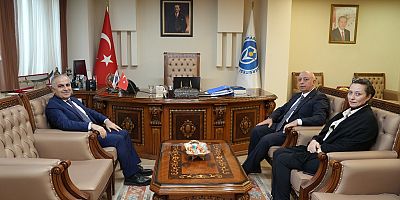 GAÜN REKTÖRÜ DOĞAN, İSTİKLAL ÜNİVERSİTESİ REKTÖRÜ BAKAN’I ZİYARET ETTİ
