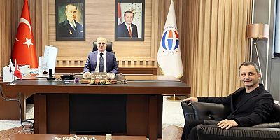 GAÜN REKTÖRÜ DOĞAN, TÜBİTAK 2219 BURSU KAZANAN DOÇ. DR. UÇUK’U  KABUL ETTİ