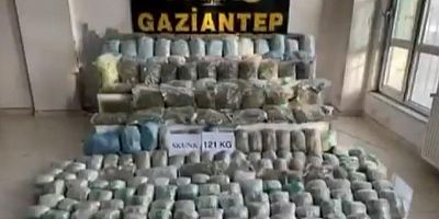 Gaziantep'te 121 kilo skunk ele geçirildi: 1 şahıs tutuklandı