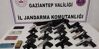 Gaziantep'te 18 adet ruhsatsız silah ele geçirildi