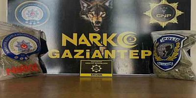 Gaziantep'te 2 kilo skunk ele geçirildi