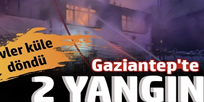 Gaziantep'te 2 yangın: Evler küle döndü 