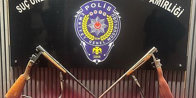 Gaziantep'te 5 adet ruhsatsız tüfek ele geçirildi: 2 gözaltı