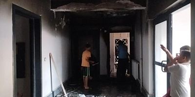 Gaziantep'te 5 katlı binada çıkan yangın korkuttu