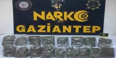 Gaziantep’te 8 kilo 550 gram skunk ele geçirildi: 2 gözaltı
