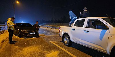 Gaziantep'te buzlanma nedeniyle kaza: 1 yaralı