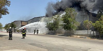 Gaziantep'te halı fabrikasında yangın