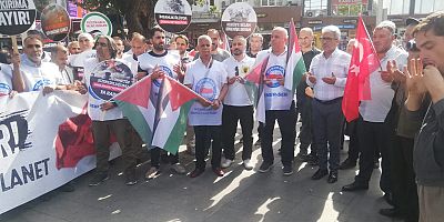 GAZİANTEP'TE İSRAİL'İN FİLİSTİN'E YAPTIĞI SALDIRILAR PROTESTO EDİLDİ