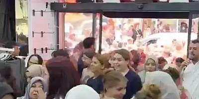 Gaziantep'te izdiham! Kadınlar birbirini ezdi
