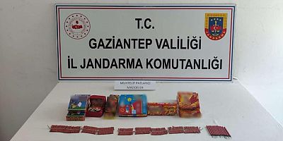 Gaziantep'te izinsiz havai fişek ve patlayıcı madde satan şahıs yakalandı