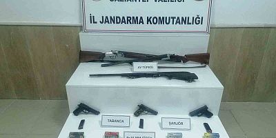 Gaziantep’te kaçak 5 tabanca ile 3 av tüfeği ele geçirildi