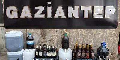 Gaziantep'te kaçak alkol operasyonu: 2 gözaltı