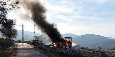 Gaziantep’te konteyner yangınında facia atlatıldı