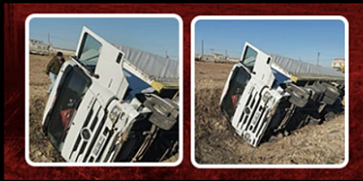 Gaziantep’te Korku Dolu Anlar: Tır Karkamış Yolunda Şarampole Uçtu