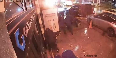 Gaziantep'te lüks restorana saldırı anı kameraya yansıdı