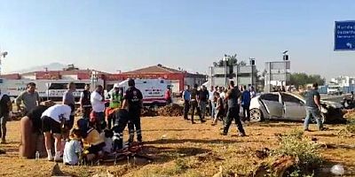 Gaziantep’te otomobil şarampole devrildi: 7 yaralı
