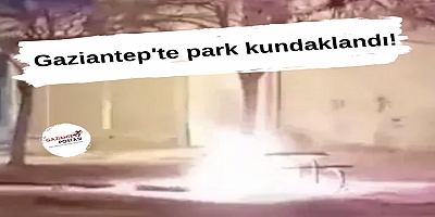 Gaziantep'te park kundaklandı!