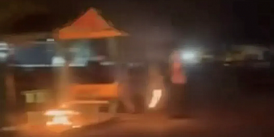 Gaziantep'te parkı yaktılar