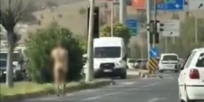 Gaziantep’te Sıcak Havada Şoke Eden Görüntü: Çırılçıplak Sokakta Yürüdü