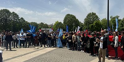 Gaziantep’te şiddete karşı öğretmenler basın açıklaması yaptı