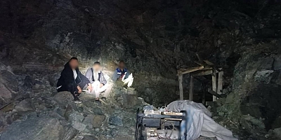 Kaçak maden kazı yapan şahısları jandarma suçüstü yakaladı: 4 gözaltı