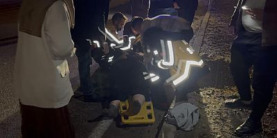 Karşıya geçmek isterken otomobilin çarptığı kadın ağır yaralandı