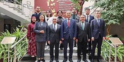 KIRGIZİSTAN’IN ANKARA BÜYÜKELÇİSİ KAZAKBAYEV’DEN GAÜN REKTÖRÜ DOĞAN’A ZİYARET