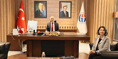 REKTÖR DOĞAN, TÜBİTAK 1005 PROJESİNİN YÜRÜTÜCÜSÜ PROF. DR. ÖZLEM OVAYOLU’NU KABUL ETTİ