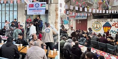 ŞAHİNBEY BELEDİYESİ'NDEN GAZZE'DE KARDEŞLİK İFTARI
