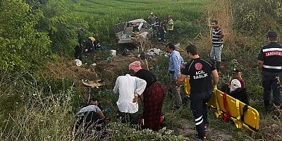 Tarım İşçilerini Taşıyan Araç Tarlaya Uçtu, 3 Ölü  11 Yaralı