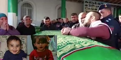 Yangında ölen 2 çocuk defnedildi