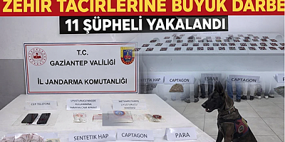 Zehir tacirlerine büyük darbe: 11 şüpheli yakalandı